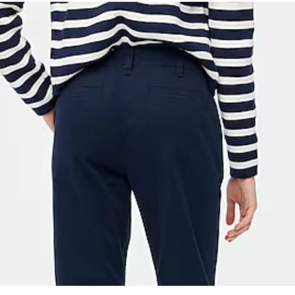 J. Crew Factory High-rise girlfriend chino pant Navy blue EUC size 0 - Picture 2 of 13